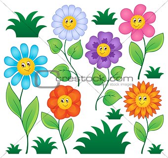Cartoon flowers collection 1
