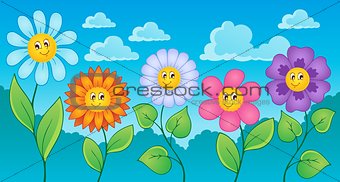 Cartoon flowers theme 1