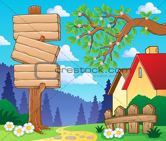 Wooden signboard theme image 3