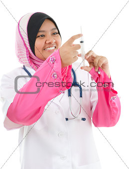 Muslim female medical doctor 