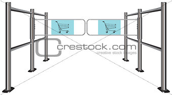 Turnstile for shopping carts