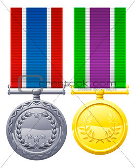 Military style medals