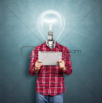 Lamp Head Man With Touch Pad