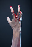 Bloody zombie hand 