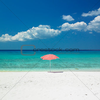 sunshade, Maria la Gorda Beach, Pinar del Rio Province, Cuba