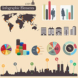 Infographics elements. City
