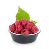 Ripe raspberry small bowl