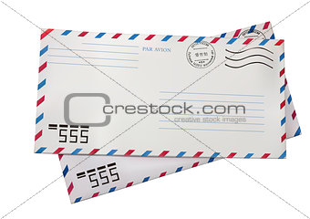 Two airmail envelopes
