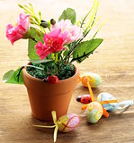 decorations for Easter  - flowers and eggs