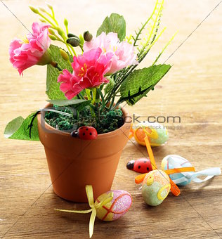 decorations for Easter  - flowers and eggs