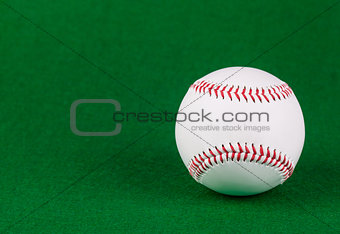 baseball ball on green background