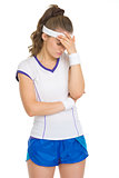 Stressed tennis player