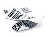 Barcode Tags Over White, Identification Label, Retail Concept