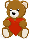 Teddy Bear holding a heart