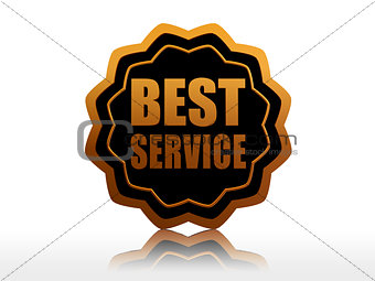 best service in black starlike label