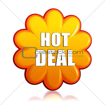 hot deal orange flower label