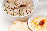 chicken taboulii couscous with hummus