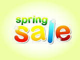 spring sale text with flowers