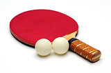 Ping Pong Racket with two tennis ball