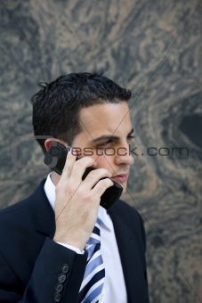 Attractive Young Executive on Cell Phone
