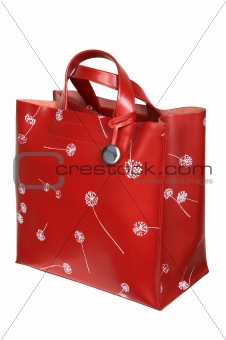 Red bag with figure