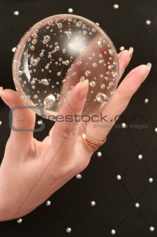 Sphere of the fortuneteller on a black background