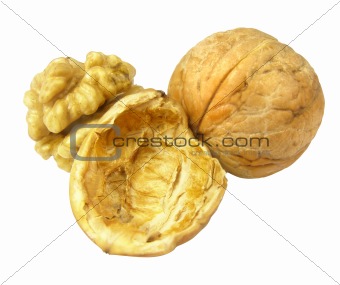 three nuts isolated