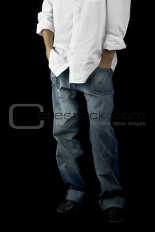 Boy with hands on the pockets