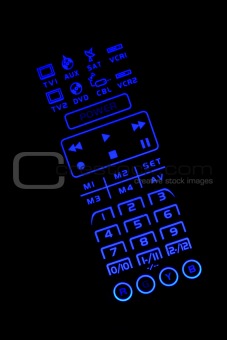 Isolated lighted TV remote control