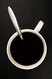 Coffee cup isolated on a black background