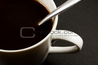 Coffee cup isolated on a black background