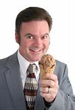 Businessman Anticipating Ice Cream