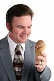 Businessman Excited About Icre Cream