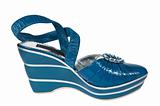 blue female shoes