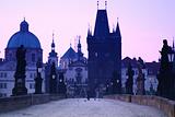Morning Walk on Prague's Charles Bridge