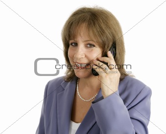 Businesswoman on Cellphone - Smiling