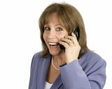 Businesswoman on Cellphone - Surprised