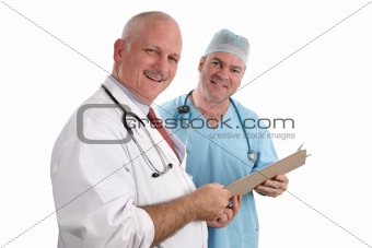 Smiling Doctors with Chart
