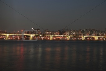 Seoul Han River at Night