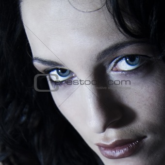 Concentrated young woman