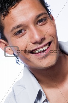 Indonesian young man smiling