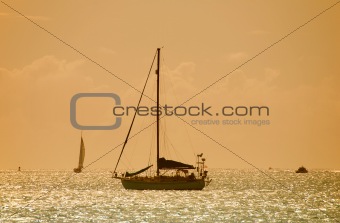 Sailboat at dawn
