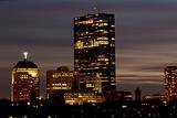 Boston skyline at dusk