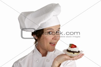 Chef With Strawberry Tart