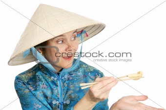 Tourist Sharing Chinese Food