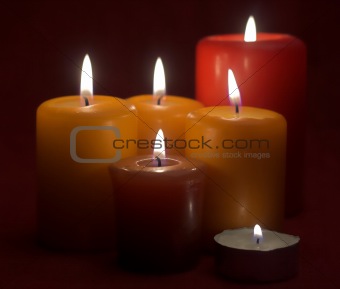 flaming candles