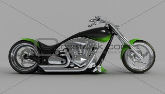 macho custom motorcycle