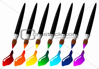 Rainbow brushes