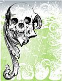 Vampire skull vector illustration