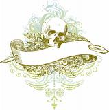 Banner skull vector illustration